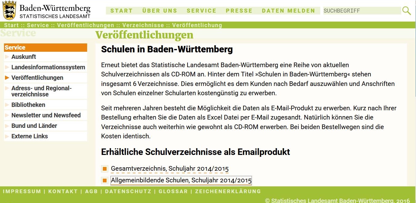 Schuldaten-Bundesländer-Check #1: Baden-Württemberg